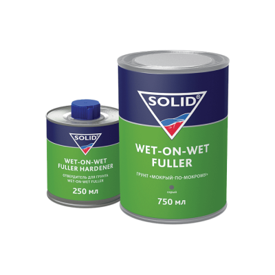 Грунт мокрый по мокрому SOLID CLASSIC WET-ON-WET FULLER GREY (800+200мл) -  серый